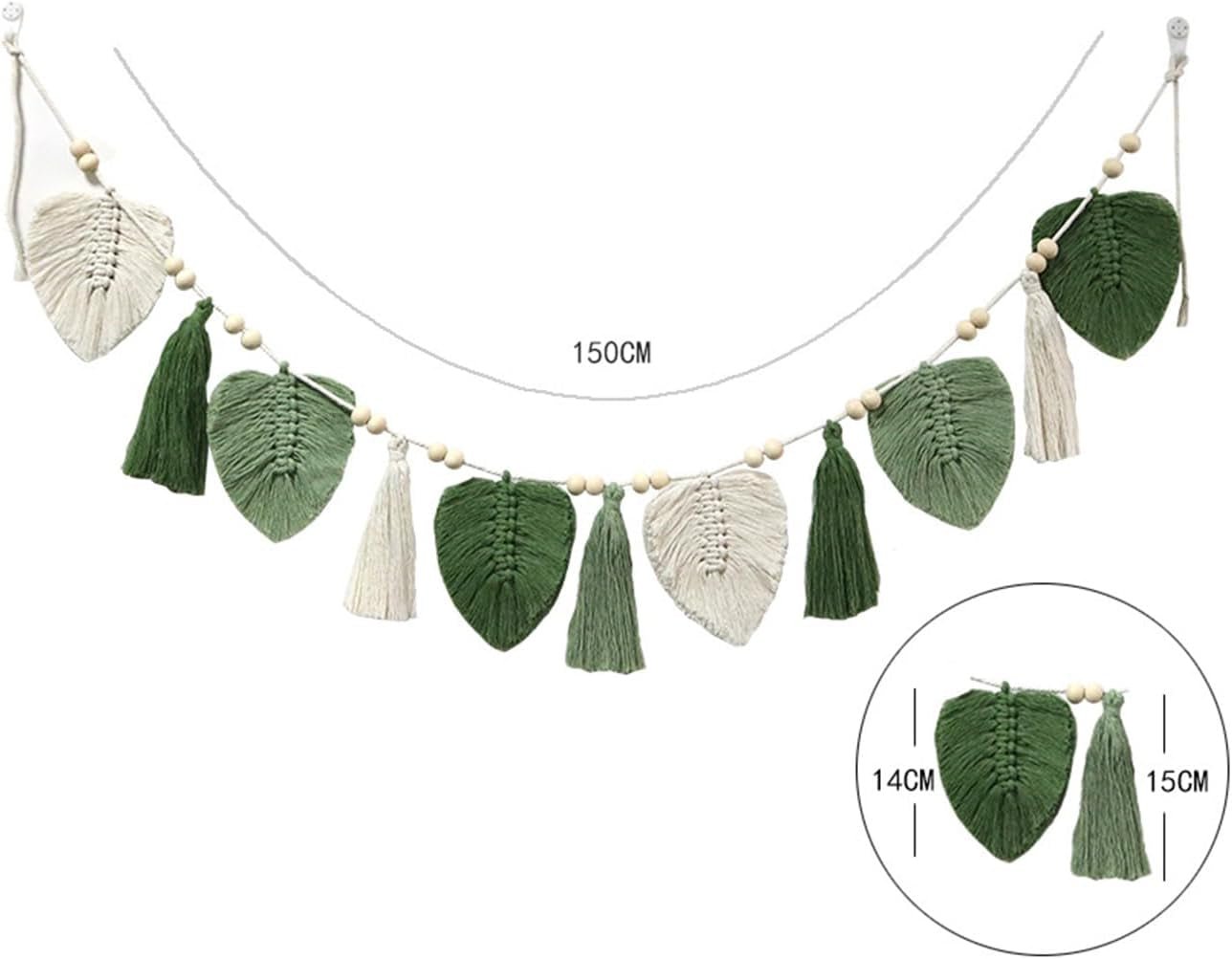 Arazzo decorativo con foglie intrecciate e frange chic Home - Accessori e Decorazioni Naty Shop