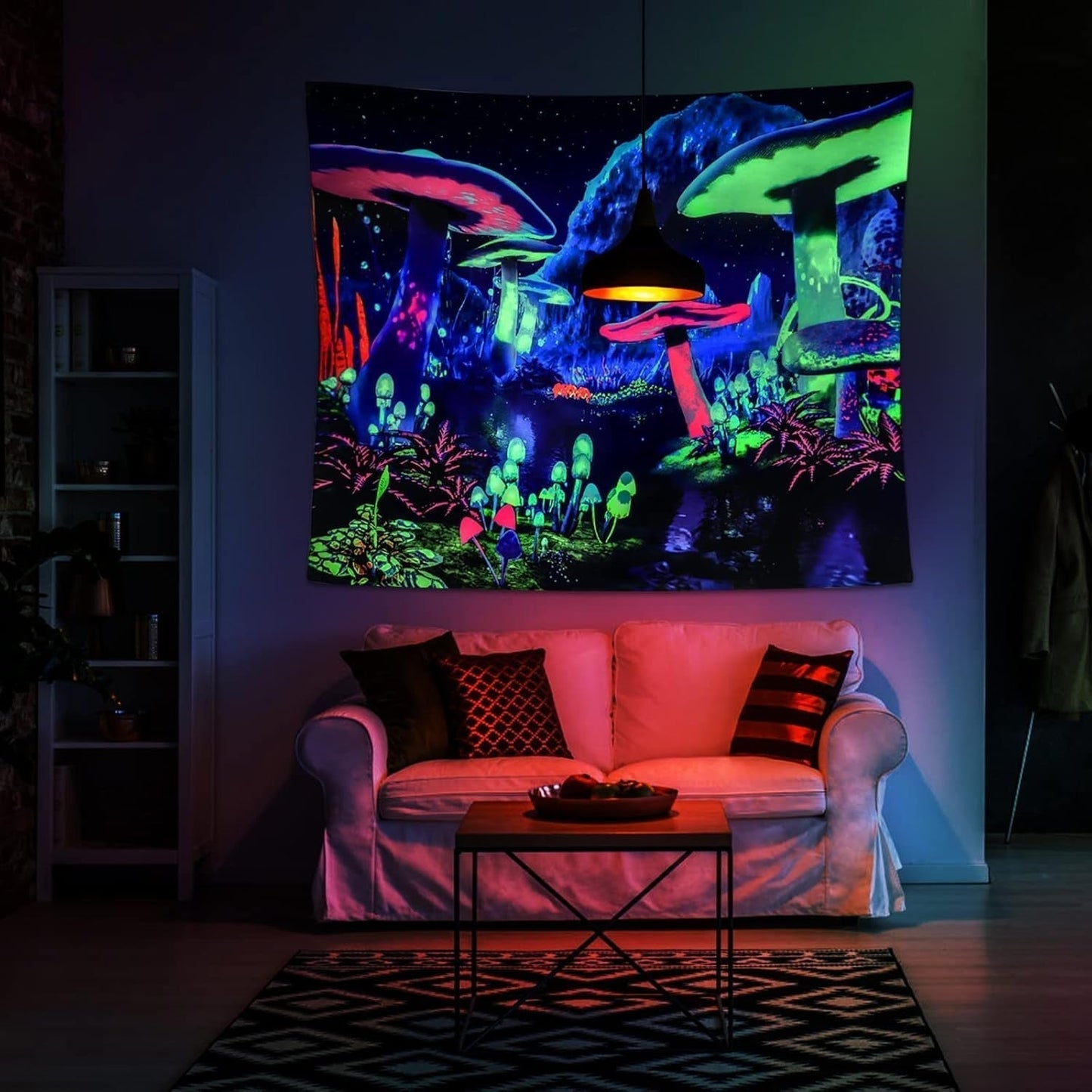 Arazzo dremisland blacklight fungo psichedelico reattivo galassia da parete Casa - Accessori e Decorazioni Naty Shop