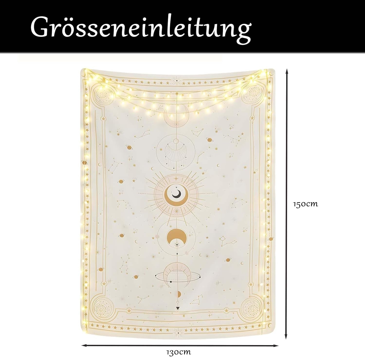 Arazzo fasi lunari mistero costellazione Home - Accessori e Decorazioni Naty Shop