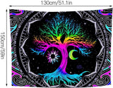 Arazzo fluorescente albero vita psichedelica luna Home - Accessori e Decorazioni Naty Shop