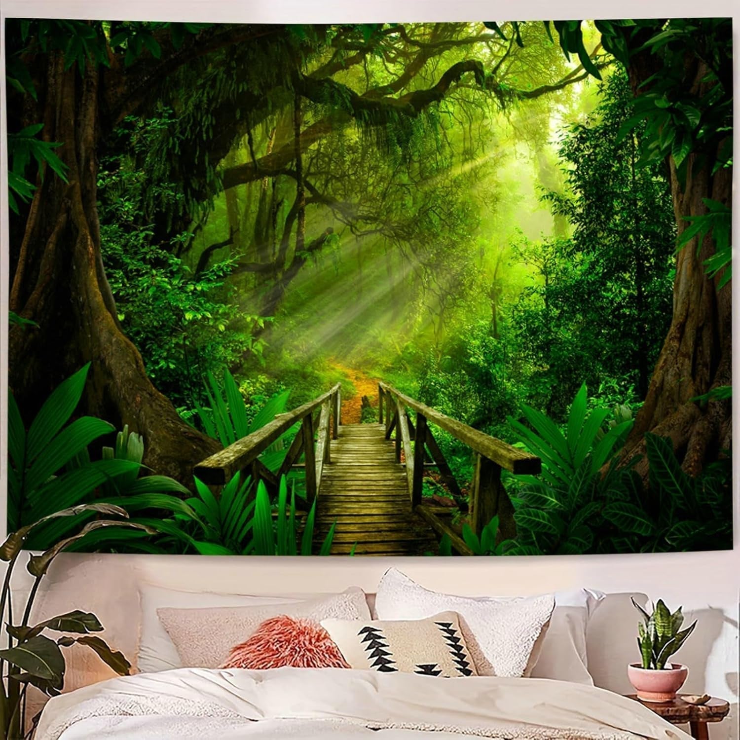 Arazzo verde bosco da appendere all'aperto Casa - Accessori e Decorazioni Naty Shop
