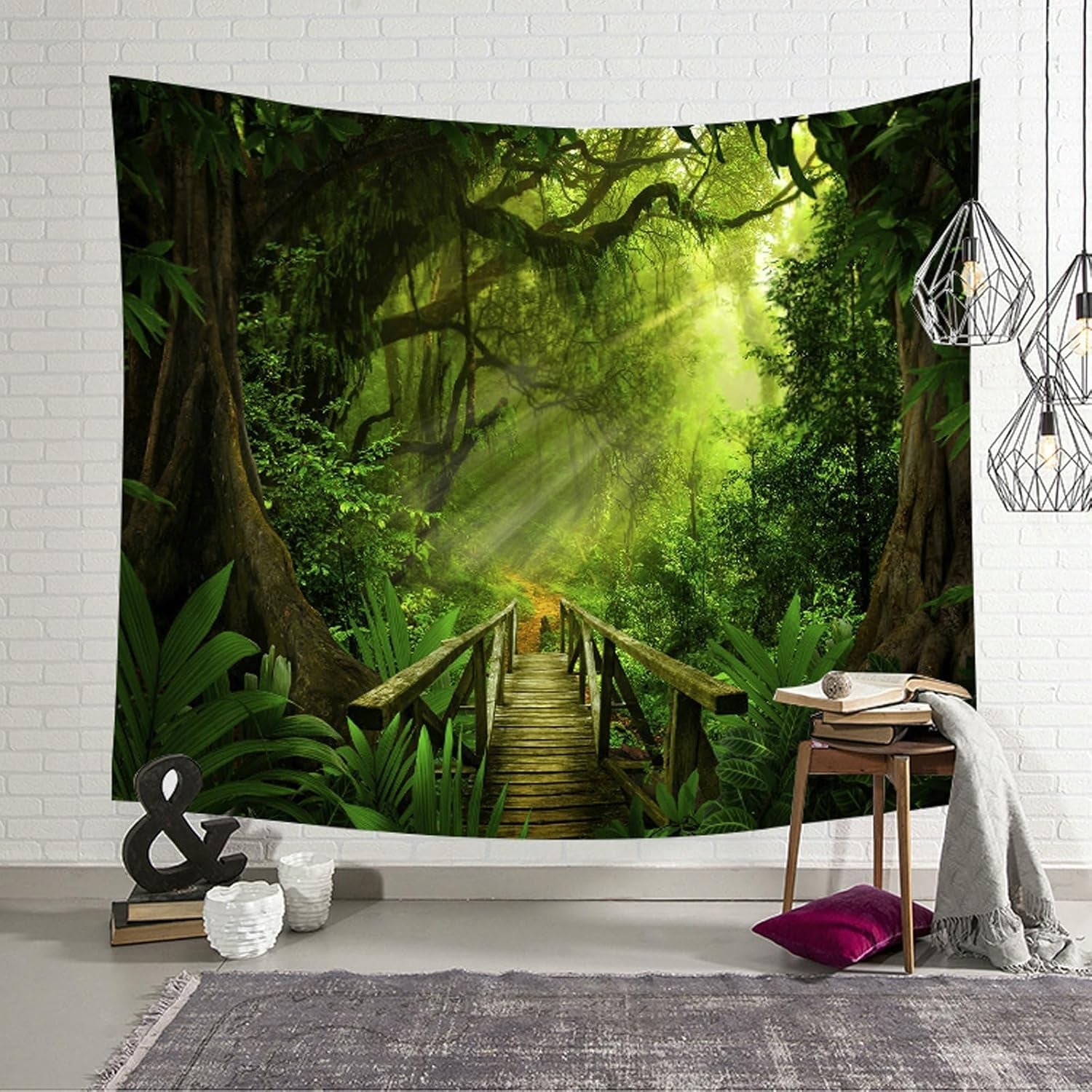 Arazzo verde bosco da appendere all'aperto Casa - Accessori e Decorazioni Naty Shop