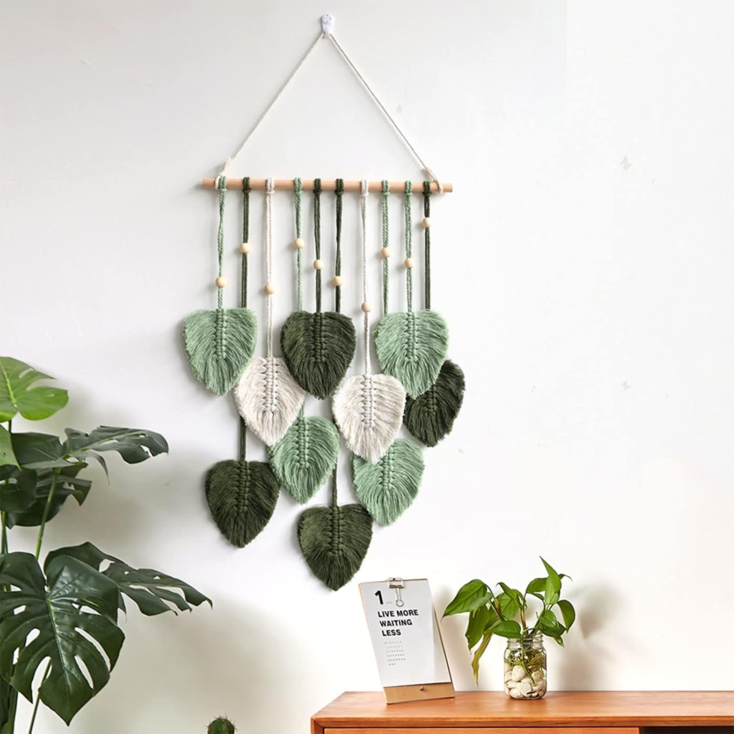 Arazzo in corda di cotone fatto a mano piante decorative matrimonio Casa - Accessori e Decorazioni Naty Shop