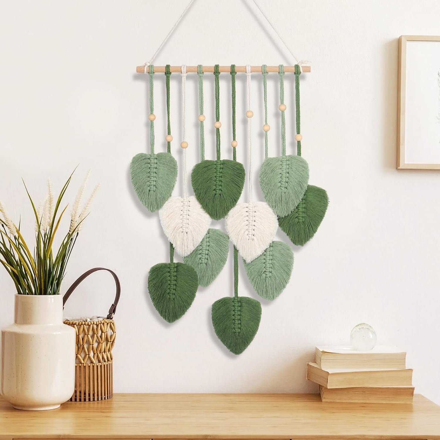 Arazzo in corda di cotone fatto a mano piante decorative matrimonio Casa - Accessori e Decorazioni Naty Shop