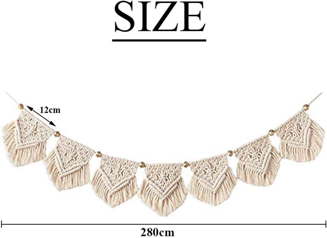 Arazzo frange ghirlanda banner cotone tessuti da sposa Home - Accessori e Decorazioni Naty Shop