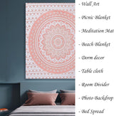 Arazzo mandala rosa di finezza d'arredo Home - Accessori e decorazioni Naty Shop