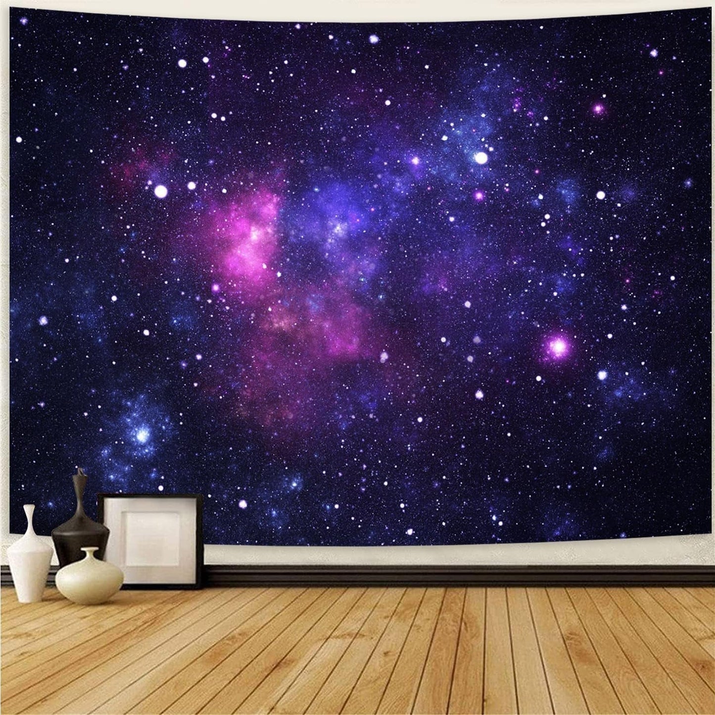 Arazzo galassia nero luce cielo stellato reattivo blu Home - Accessori e Decorazioni Naty Shop