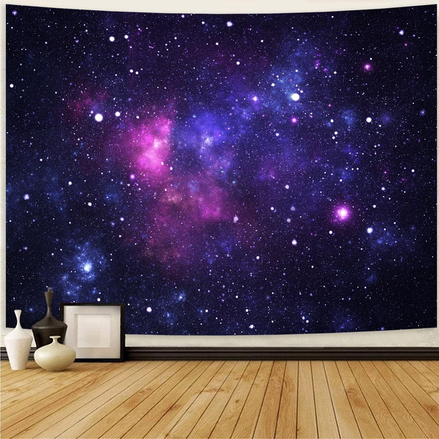 Arazzo galassia nero luce cielo stellato reattivo blu Home - Accessori e Decorazioni Naty Shop