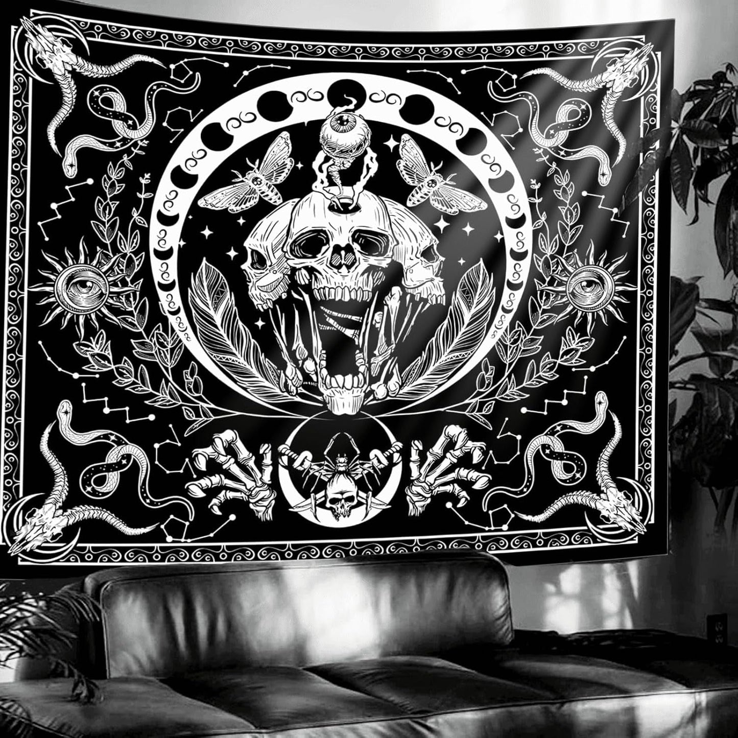 Arazzo gotico halloween banner nero bianco Home - Accessori e decorazioni Titolo predefinito di Naty Shop