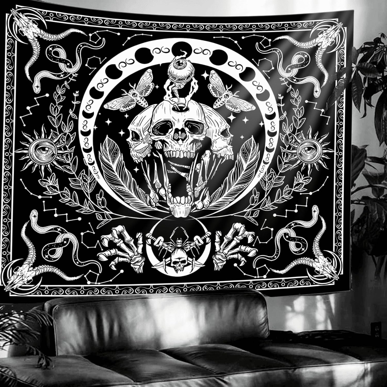 Arazzo gotico halloween banner nero bianco Home - Accessori e decorazioni Titolo predefinito di Naty Shop
