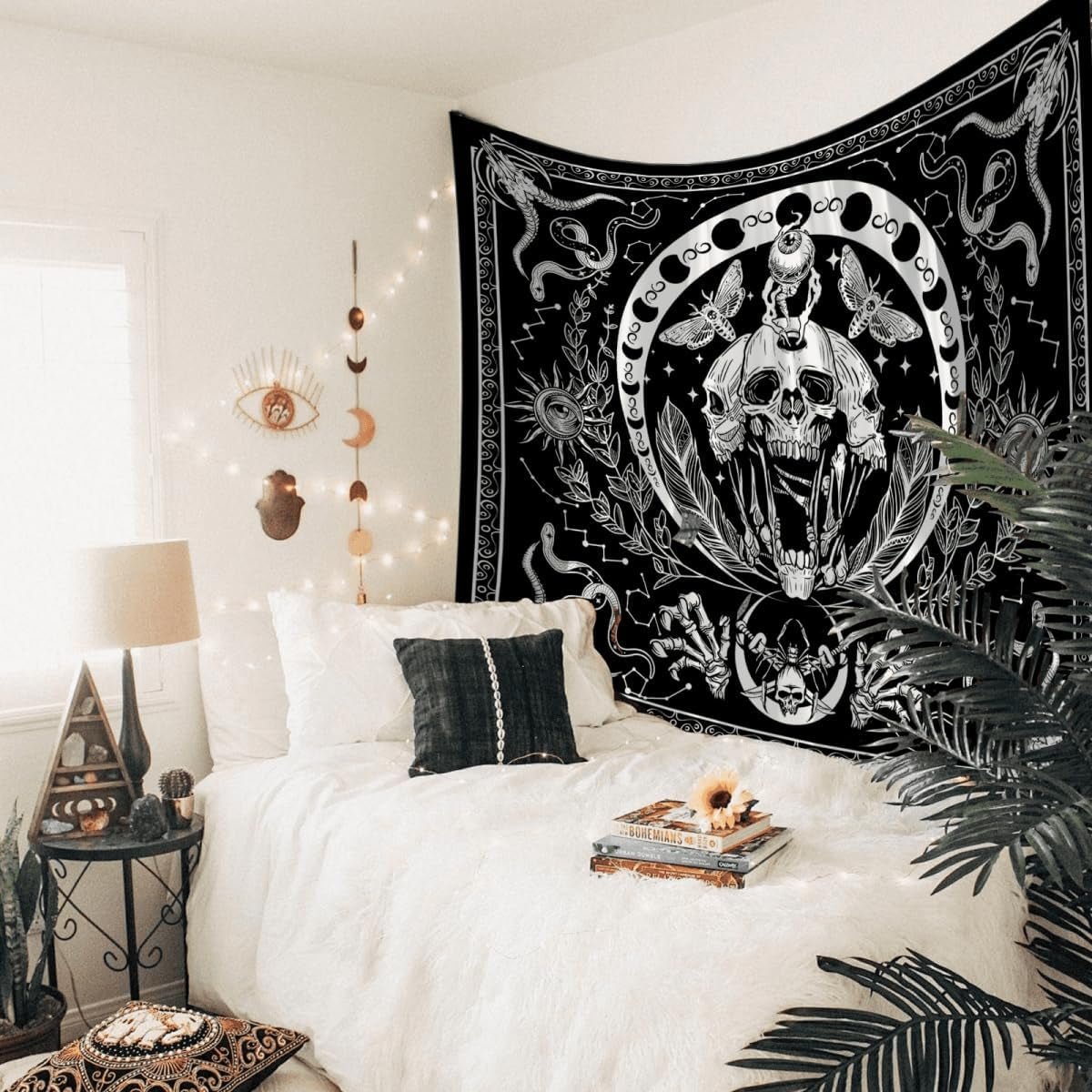Arazzo gotico halloween banner nero bianco Home - Accessori e Decorazioni Naty Shop