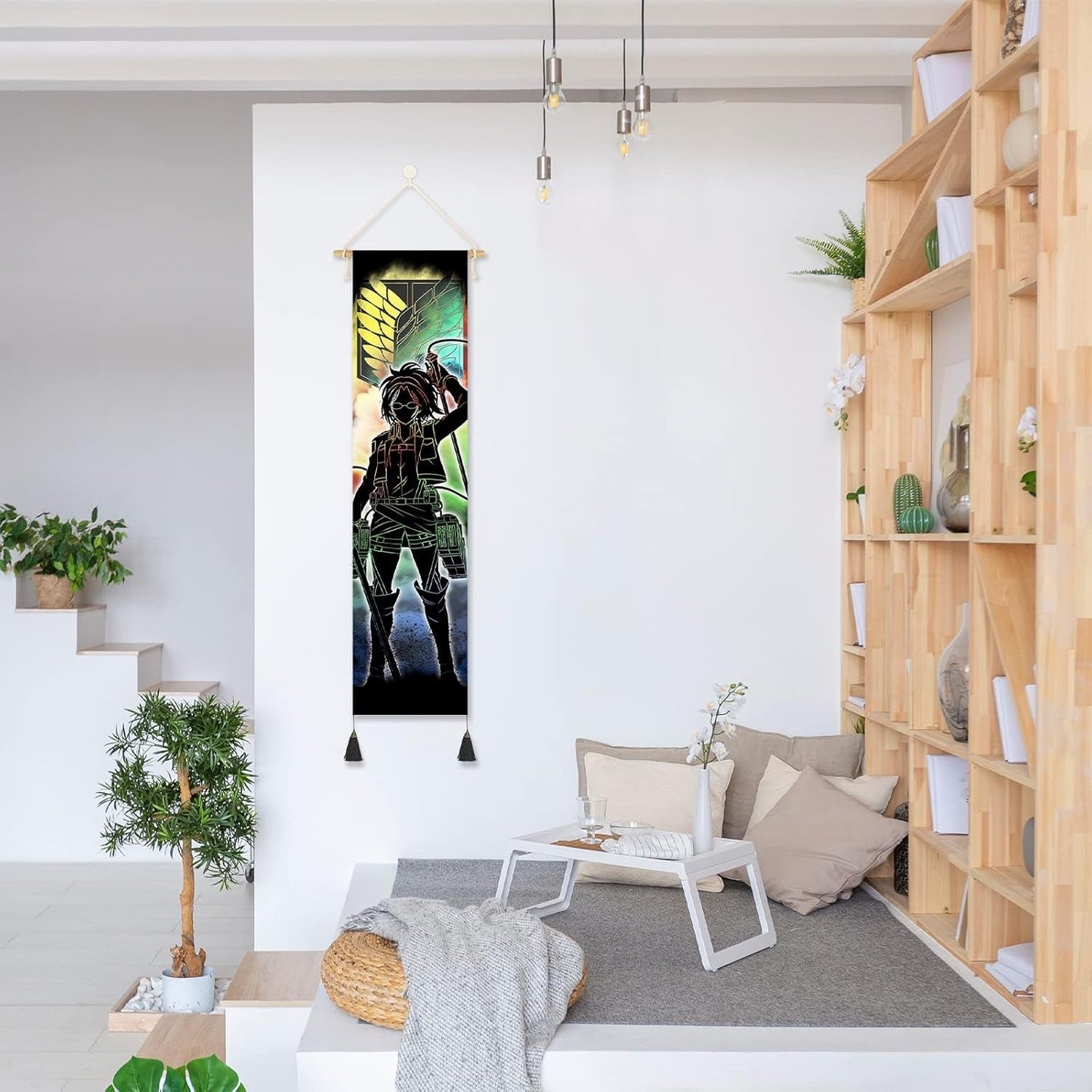 Arazzo da parete su tela dipinto con personaggi giapponesi Home - Accessori e Decorazioni Naty Shop