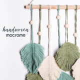 Arazzo da appendere fatto a mano con foglie intrecciate per la casa - Accessori e Decorazioni Naty Shop