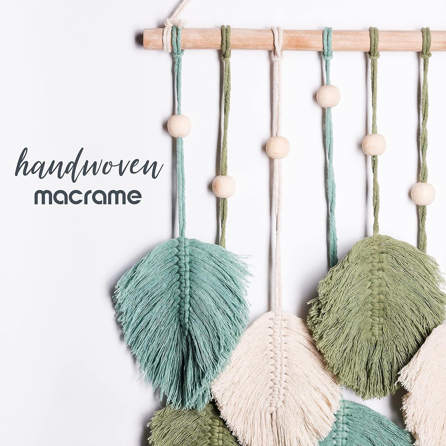 Arazzo da appendere fatto a mano con foglie intrecciate per la casa - Accessori e Decorazioni Naty Shop
