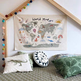 Arazzo Haokaini mappa del mondo foto lettino Home - Accessori e decorazioni Naty Shop