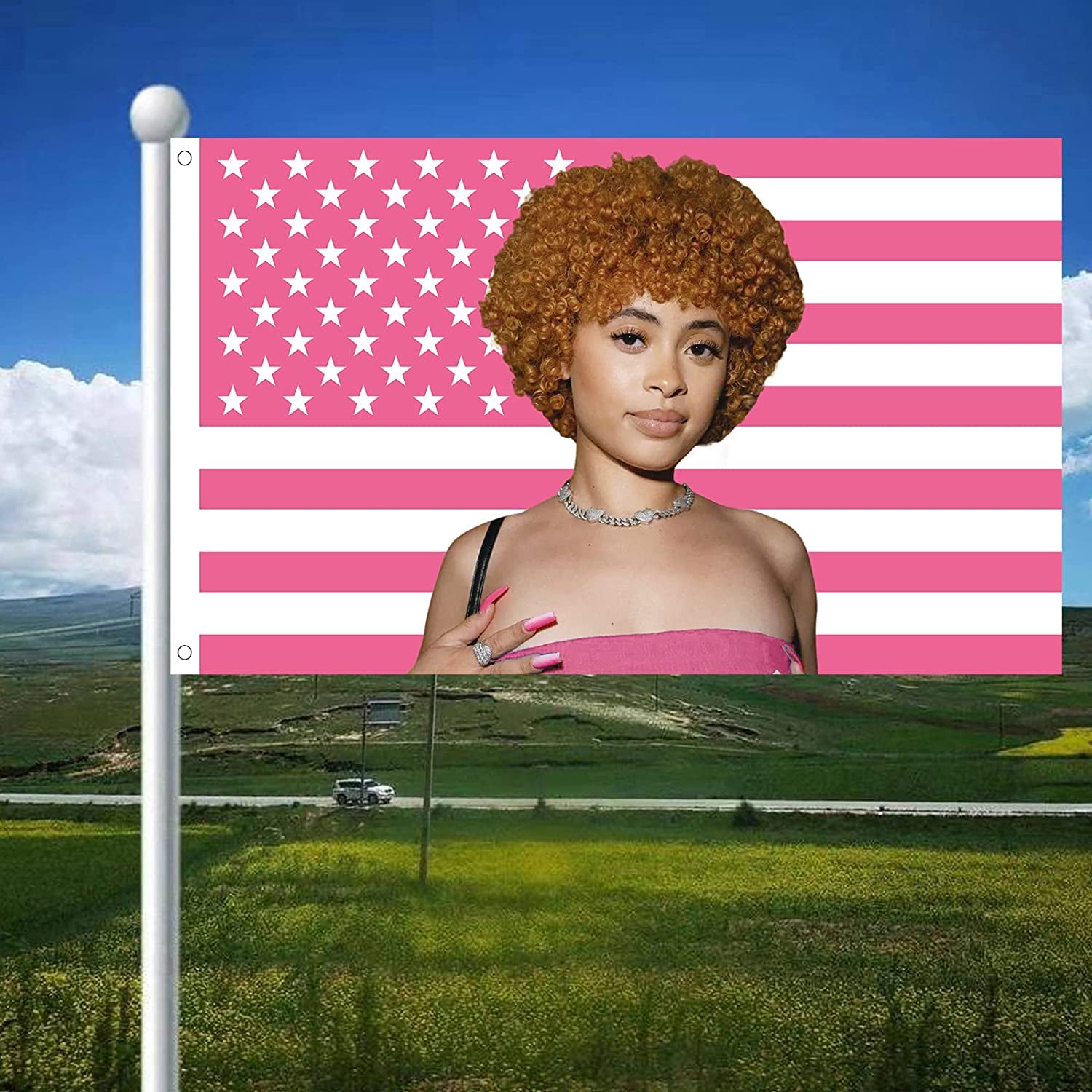 Arazzo Ice Rapper Spice Flag Interno Esterno Rosa Home - Accessori e Decorazioni Naty Shop