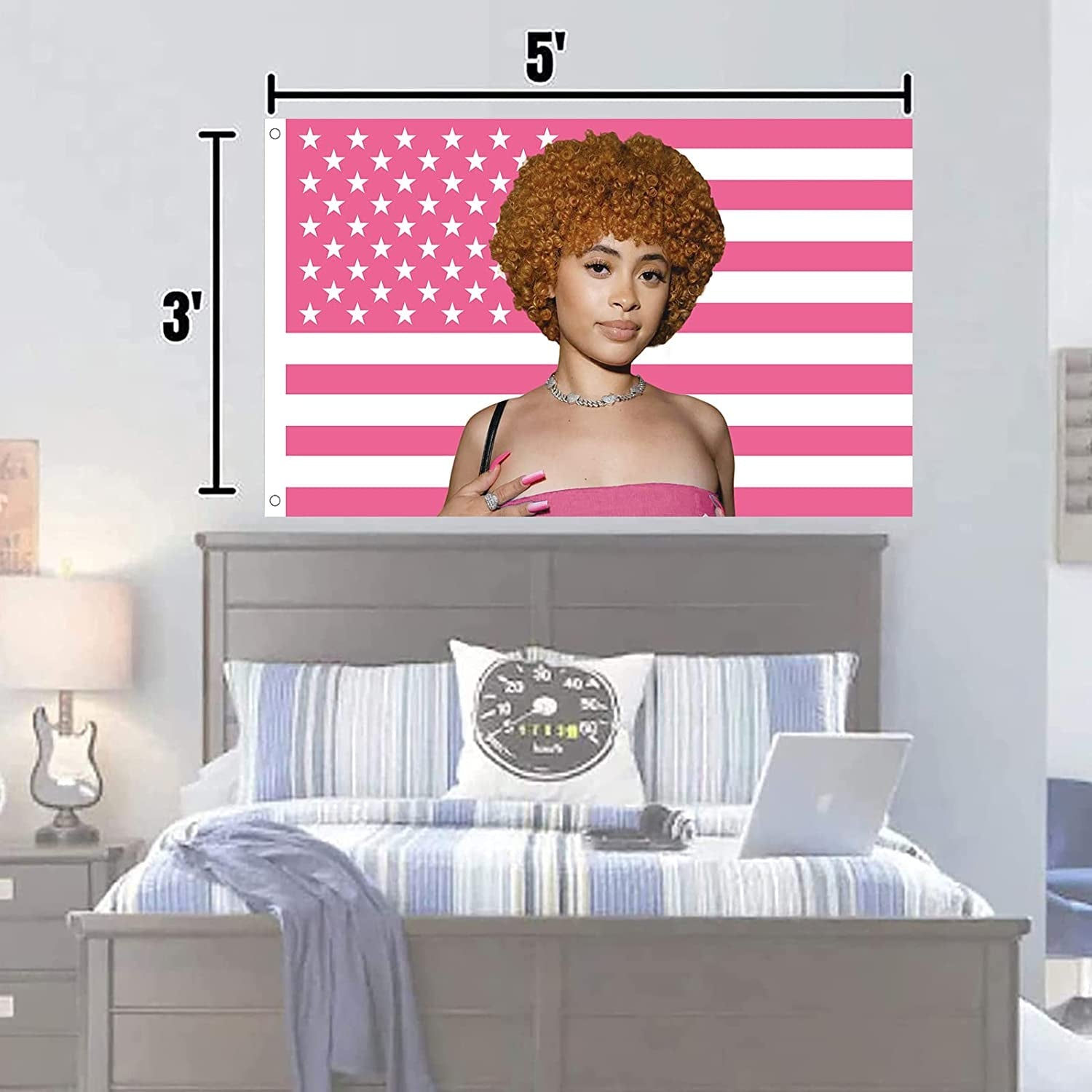 Arazzo Ice Rapper Spice Flag Interno Esterno Rosa Home - Accessori e Decorazioni Naty Shop