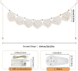 Arazzo ihonyi deco chic con frange ghirlanda led Home - Accessori e Decorazioni Naty Shop