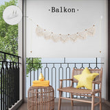 Arazzo ihonyi deco chic con frange ghirlanda led Home - Accessori e Decorazioni Naty Shop