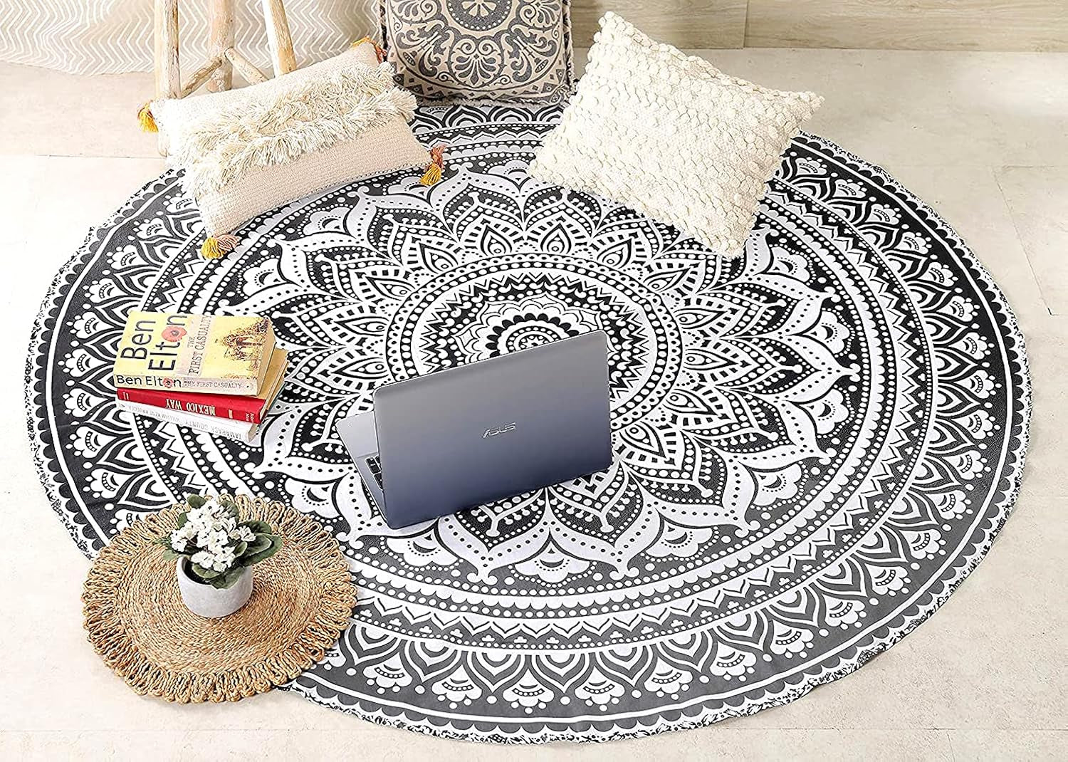 Arazzo indiano telo mare rotondo mandala hippiegrande indiano Home - Accessori e decorazioni Naty Shop Titolo predefinito
