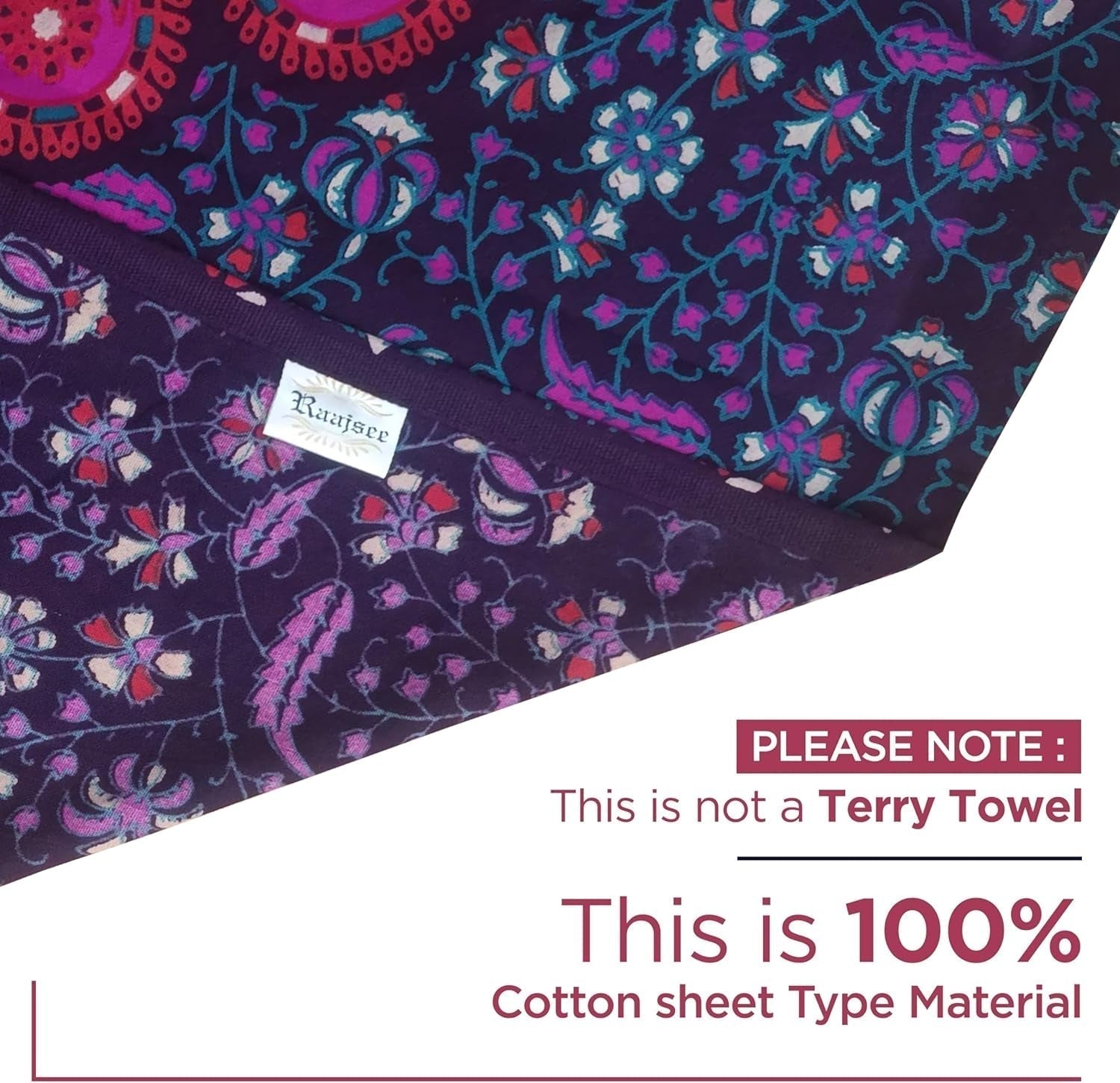Telo mare arazzo India rotondo mandala hippie viola Home - Accessori e Decorazioni Naty Shop