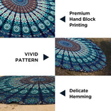 Telo mare arazzo India rotondo mandala hippie grande casa indiana - Accessori e decorazioni Naty Shop