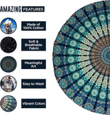 Telo mare arazzo India rotondo mandala hippie grande casa indiana - Accessori e decorazioni Naty Shop