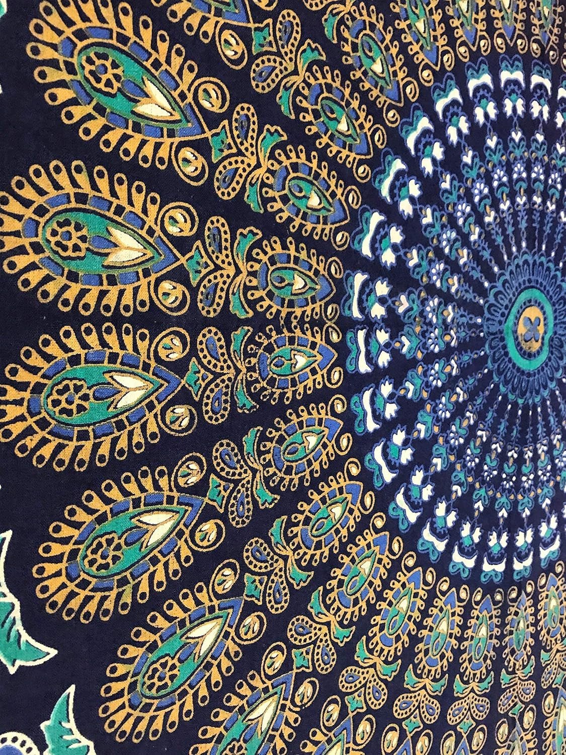 Arazzo indiano mandala psichedelico blu turchese elefante Home - Accessori e Decorazioni Naty Shop