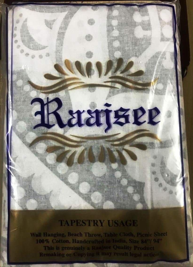 Arazzo indiano mandala argento bianco stanza estetica tela Home - Accessori e decorazioni Naty Shop