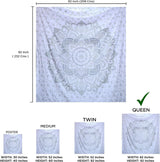 Arazzo indiano mandala argento bianco stanza estetica tela Home - Accessori e decorazioni Naty Shop