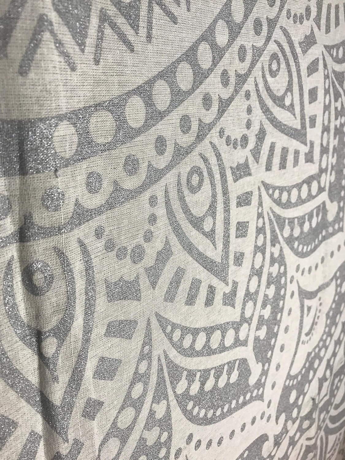 Arazzo indiano mandala argento bianco stanza estetica tela Home - Accessori e decorazioni Naty Shop