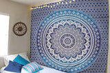 Arazzo indiano mandala blu decorazione estetica della stanza Casa - Accessori e decorazioni Naty Shop
