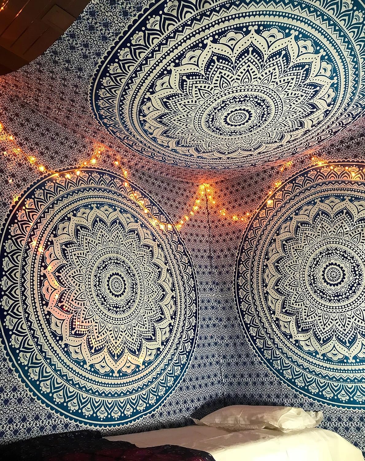 Arazzo indiano mandala blu decorazione estetica della stanza Casa - Accessori e decorazioni Naty Shop