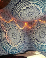 Arazzo indiano mandala blu decorazione estetica della stanza Casa - Accessori e decorazioni Naty Shop