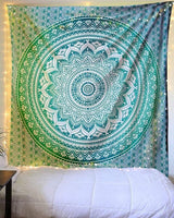 Arazzo indiano mandala verde decorazione estetica Decorazioni per la casa - Accessori e Decorazioni Naty Shop
