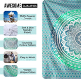 Arazzo indiano mandala verde decorazione estetica Decorazioni per la casa - Accessori e Decorazioni Naty Shop