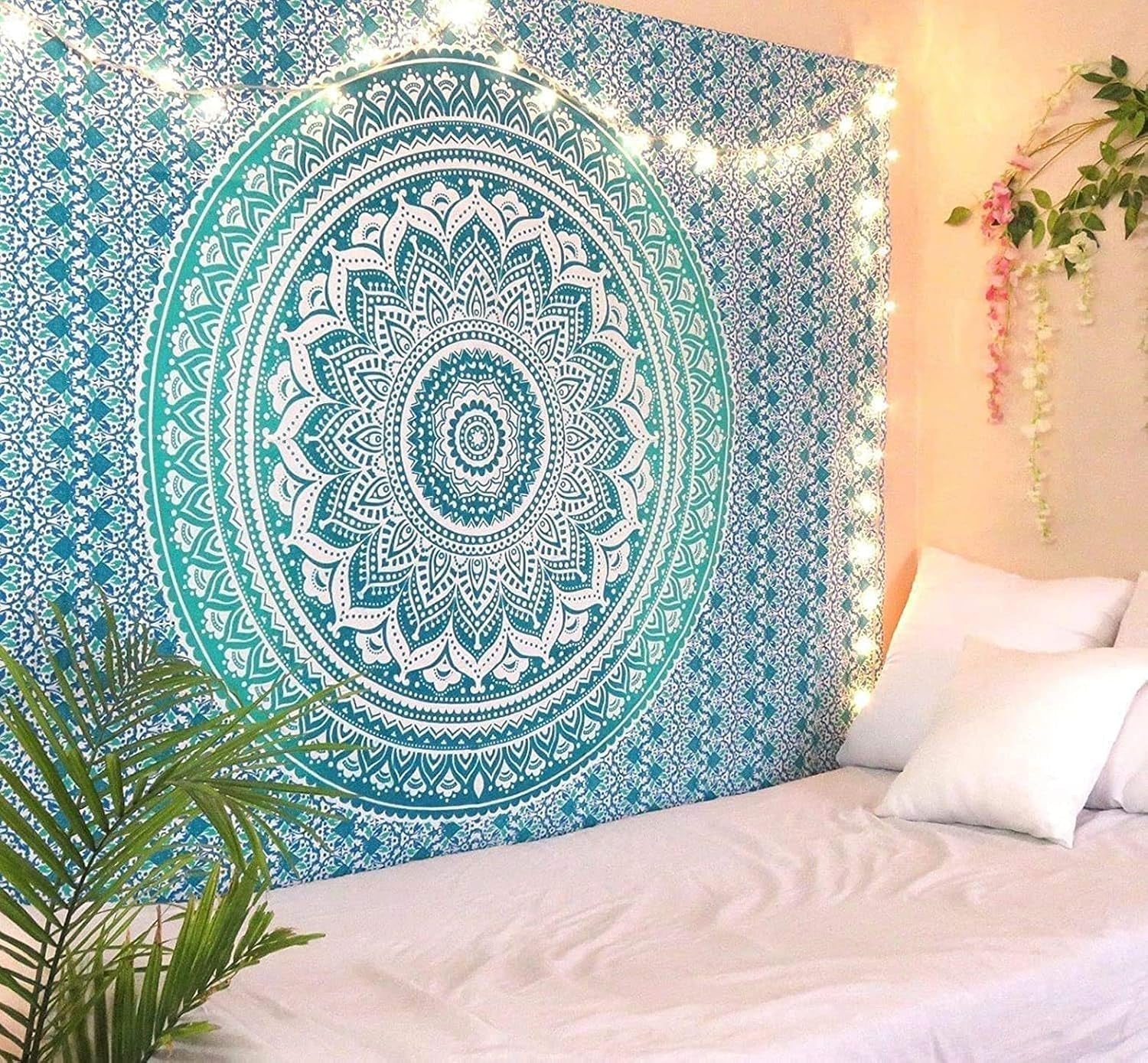 Arazzo indiano mandala verde decorazione estetica Decorazioni per la casa - Accessori e Decorazioni Naty Shop