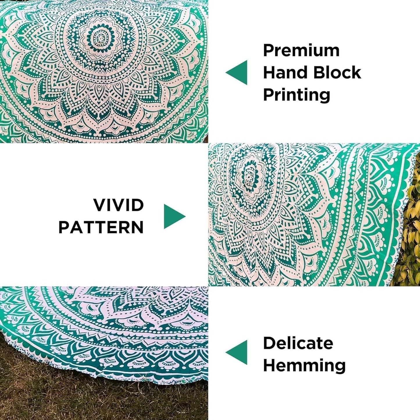 Arazzo indiano mandala verde decorazione estetica Decorazioni per la casa - Accessori e Decorazioni Naty Shop