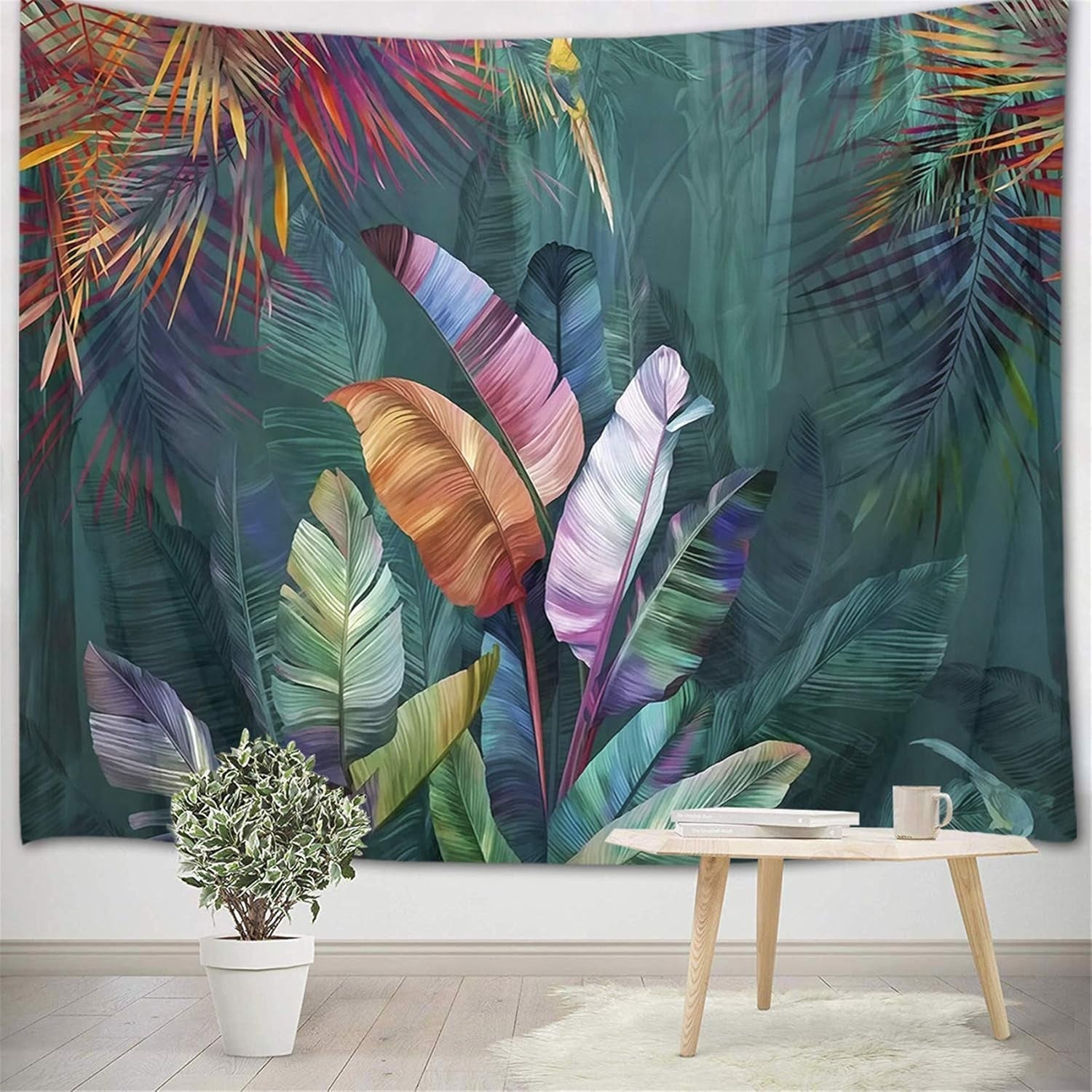 Arazzo giapponese tela fiori di ciliegio rossi parete sole Casa - Accessori e decorazioni Naty Shop Multi 08 150L X 100B Cm