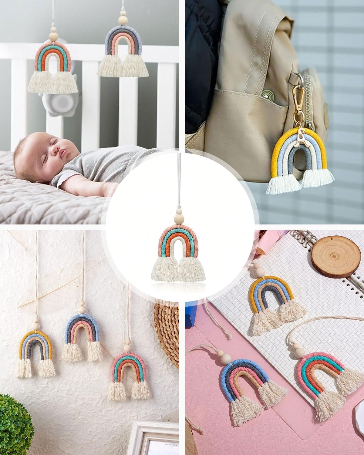 Arazzo kgduyc pezzo tessuto a mano arcobaleno14 cameretta dei bambini arcobaleno Home - Accessori e Decorazioni Naty Shop