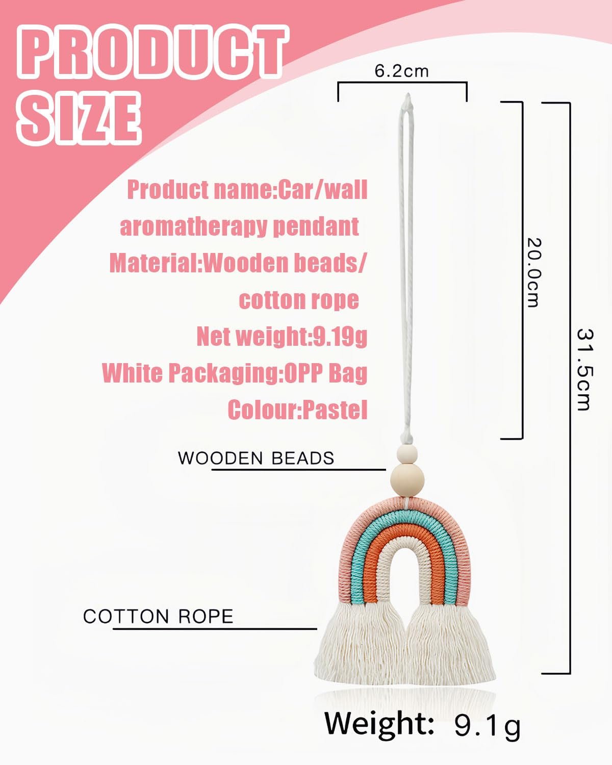 Arazzo kgduyc pezzo tessuto a mano arcobaleno14 cameretta dei bambini arcobaleno Home - Accessori e Decorazioni Naty Shop