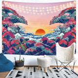 Arazzo lomohoo disegno astratto arte nero bianco baci Home - Accessori e decorazioni Naty Shop Ocean Wave Arancione 150L X 130B Cm