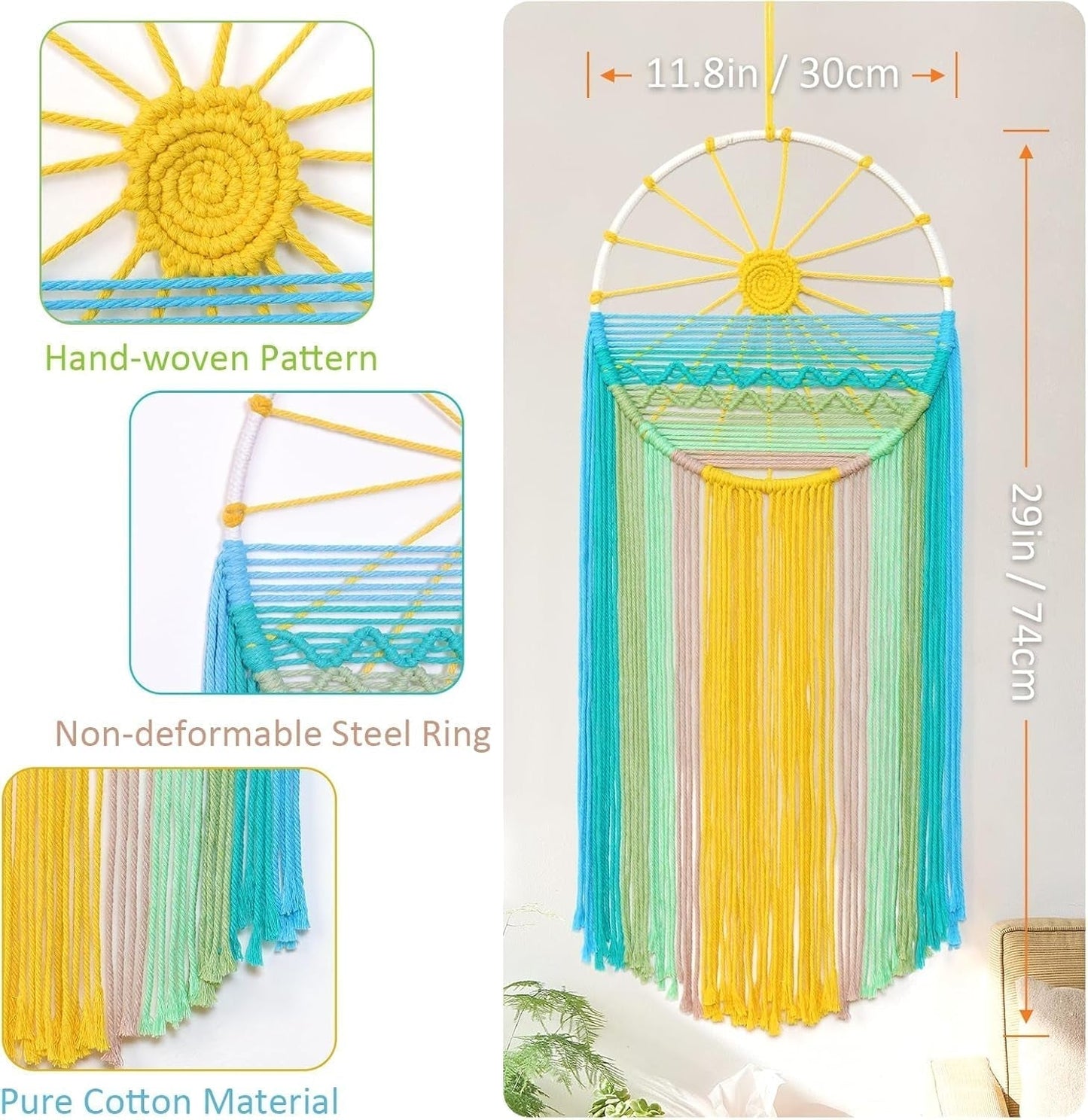 Arazzo lomohoo dreamcatcher arazzo motivo sole stanza arcobaleno Casa - Accessori e Decorazioni Naty Shop