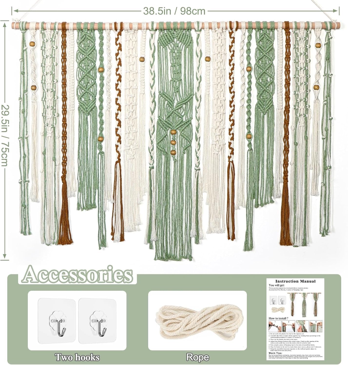 Arazzo lomohoo grande deco verde estetico tessuto Home - Accessori e Decorazioni Naty Shop