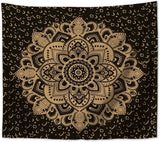 Majami Arazzo indiano mandala tela di poliestere oro nero Home - Accessori e decorazioni Titolo predefinito di Naty Shop