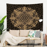 Majami Arazzo indiano mandala tela poliestere oro nero Home - Accessori e decorazioni Naty Shop