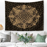 Majami Arazzo indiano mandala tela poliestere oro nero Home - Accessori e decorazioni Naty Shop