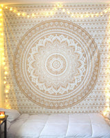 Arazzo Mandala decorazione della stanza estetica tela bianca oro Home - Accessori e decorazioni Titolo predefinito di Naty Shop