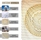 Arazzo Mandala decorazione della stanza estetica oro bianco tela Casa - Accessori e Decorazioni Naty Shop