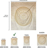 Arazzo Mandala decorazione della stanza estetica oro bianco tela Casa - Accessori e Decorazioni Naty Shop